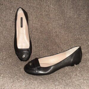 LONGCHAMP-Le Pliage Cuir-Black Ballet Flats-Size 36-NWOB